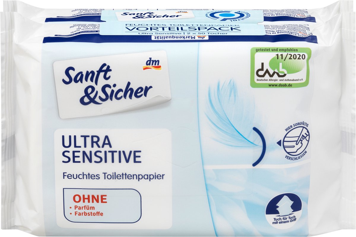 Sanft&Sicher Papier toilette Premium 4 plis (20 x 200 feuilles), 20 pièces
