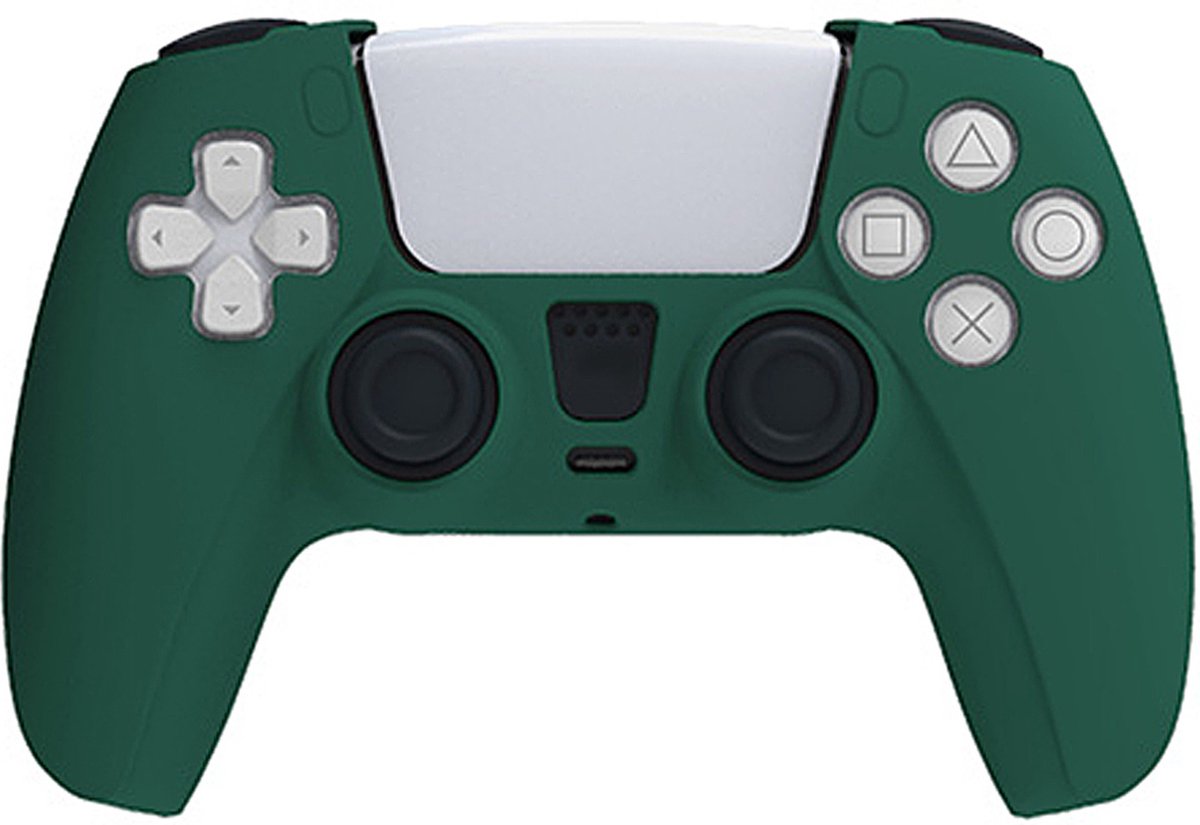 Silicone Hoes Geschikt voor: Playstation 5 Controller Skin - Silicone Hoes - PS5 Accessoires - Cover - Hoesje - Siliconen skin case - Groen