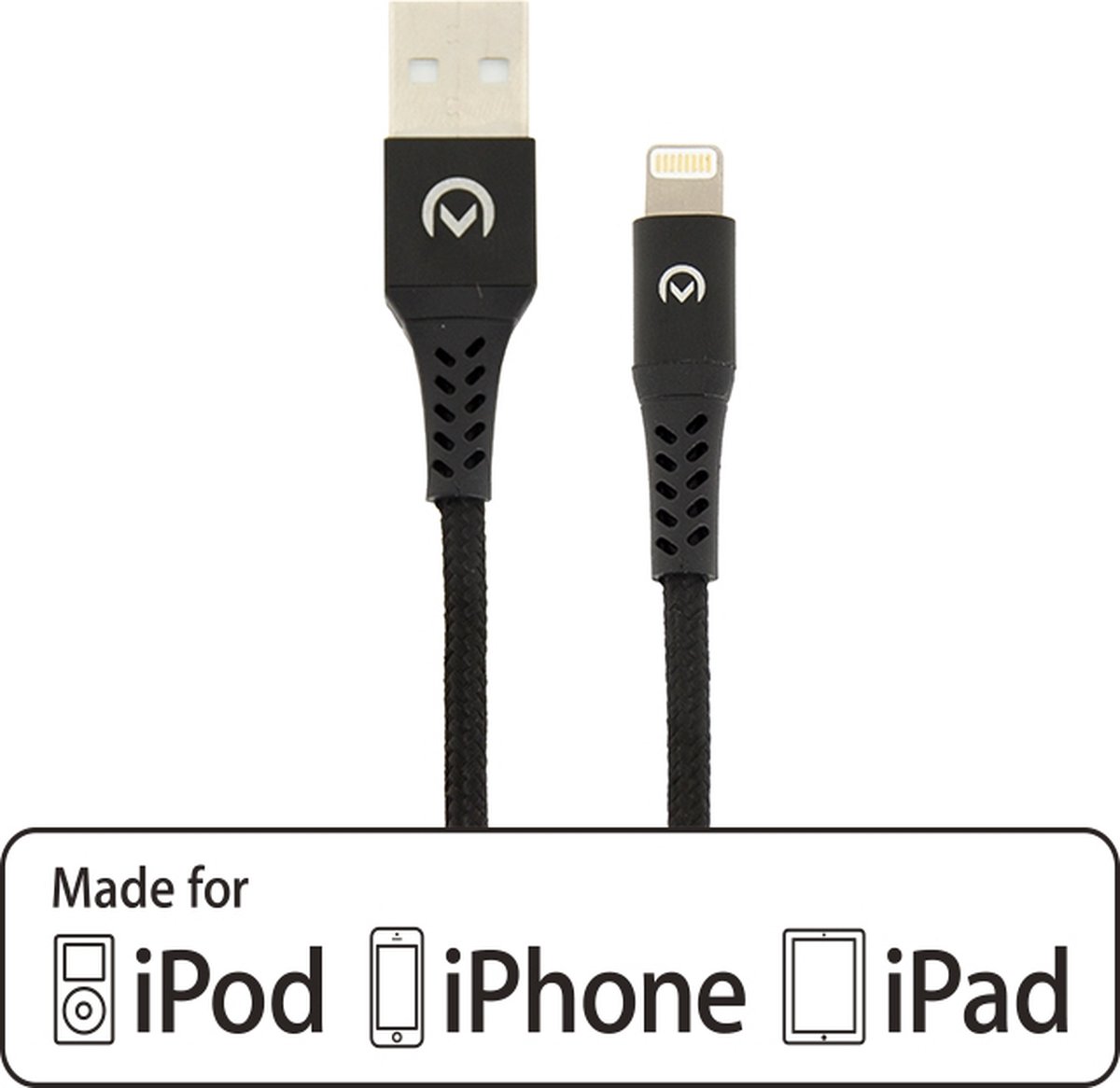 Mobilize MOB-23006 Data En Oplaadkabel Apple Lightning - Usb A Male 0.2 M Zwart