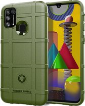 Mobigear Hoesje geschikt voor Xiaomi Redmi 9C Telefoonhoesje Flexibel TPU | Mobigear Rugged Shield Backcover Shockproof | Schokbestendig Redmi 9C Telefoonhoesje | Anti Shock Proof - Groen