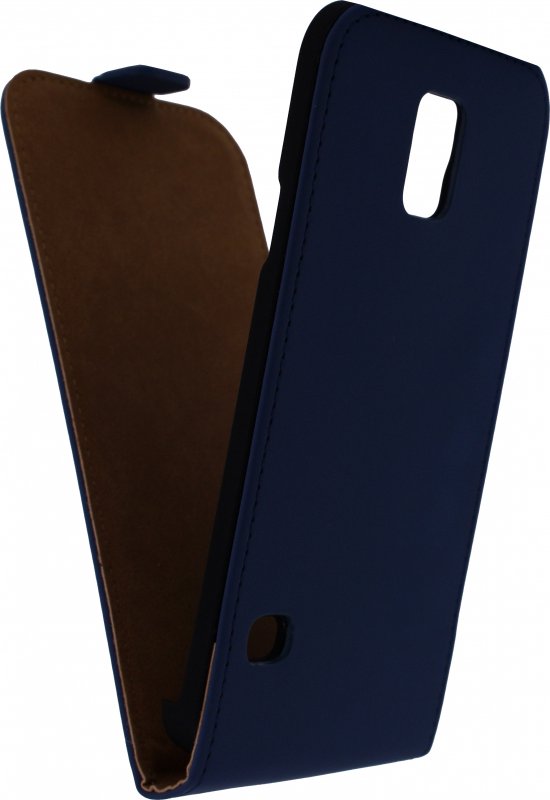 Samsung Galaxy S5 Plus Hoesje - Mobilize - Ultra Slim Serie - Kunstlederen Flipcase - Donkerblauw - Hoesje Geschikt Voor Samsung Galaxy S5 Plus