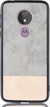 Mobigear Hoesje geschikt voor Motorola Moto G7 Play Telefoonhoesje Hardcase | Mobigear Two-Tone Backcover | Moto G7 Play Case | Back Cover - Grijs