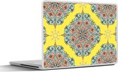Laptop sticker - 10.1 inch - Barok - Abstract - Patronen - Bloemen - 25x18cm - Laptopstickers - Laptop skin - Cover