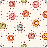 Muismat - Mousepad - Patronen - Zon - Stippen - Girl - Kids - Kinderen - 30x30 cm - Muismatten