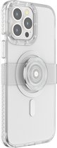 PopSockets PopCase met een magnetische ring - Telefoonhoesje met Telefoonbutton compatibel met Apple iPhone 13 Pro Max - Doorzichtig