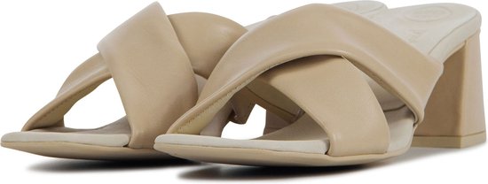 Paul Green Slippers / Slides Dames / Sandalen - 7941 - Blokhak Hoogte 6 cm  - Beige - | bol.com