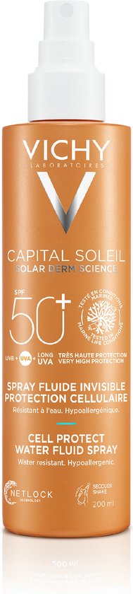 Vichy Capital Soleil Cell Protect Fluïde Spray SPF50+ 200ml Zonnebescherming voor lichaam en gezicht