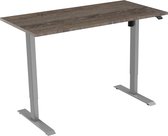 Office Hero® Cosmic Zit Sta Bureau Elektrisch Verstelbaar - 160 x 80 cm - Grijs Frame - Logan Eiken Blad