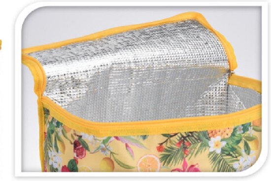 Koeltas - lunchtas - tropischeprint - geel - strandtas van KOEL — afbeelding 2