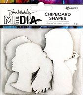 Dina Wakley Media Houten figuren - Profiles