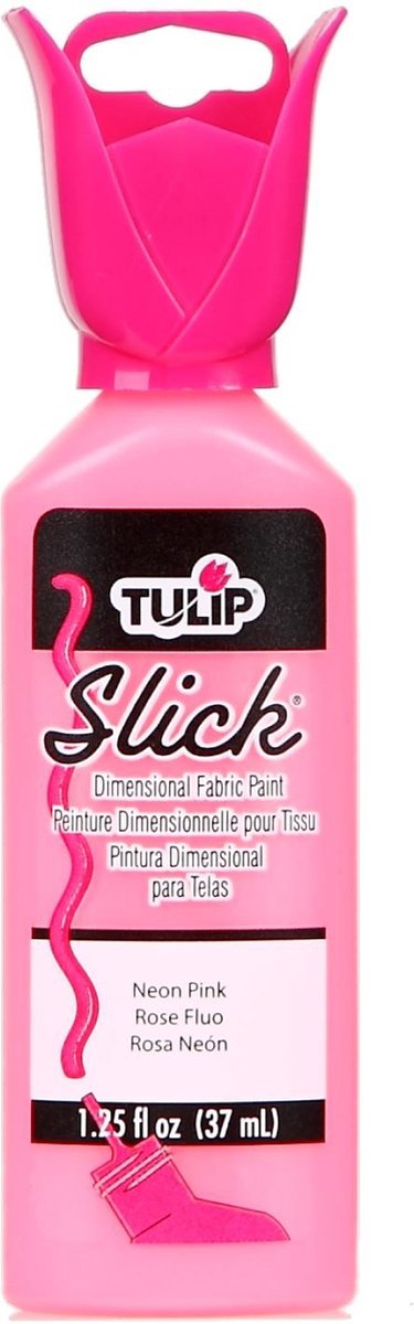 Tulip Dimensionele Stof verf - Slick Neon pink - 37ml