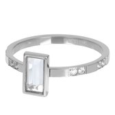 iXXXi jewelry vulring Expression Rectangle zilverkleurig maat 18 (gewone ringmaat 20)