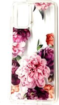 Samsung Galaxy S20 Rose bloem Hoesje Siliconen TPU Case