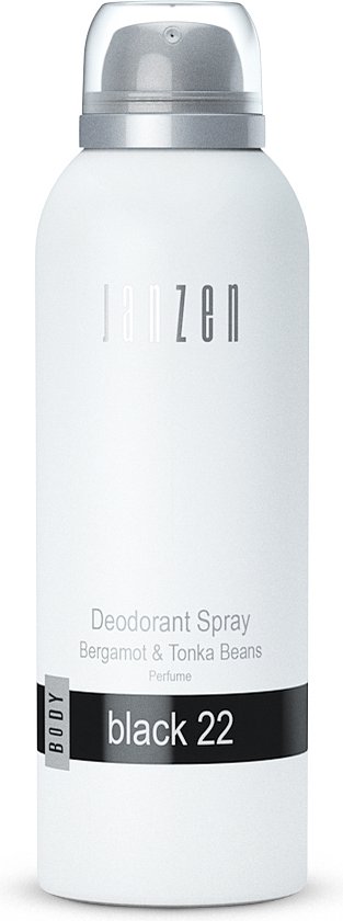 JANZEN Deodorant Spray Black 22 – Anti-Transpirant Spray – Fris en Kruidig – Verzorgend – 150 ml