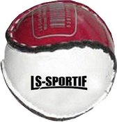 hurlingbal Sliotar 6 cm kurk/leer bordeaux/wit