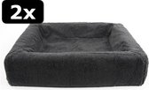 2x BIA-80 FLEECE OVERTR GRIJS 100X80CM