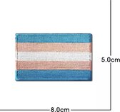 Akyol | Transgender Patch met klittenband | Geborduurde patch | 8.5 cm x 5.5 cm | klittenband | Transgender patch | LGBTQ Strijkembleem | Strijkembleem voor jongens | Strijkembleem