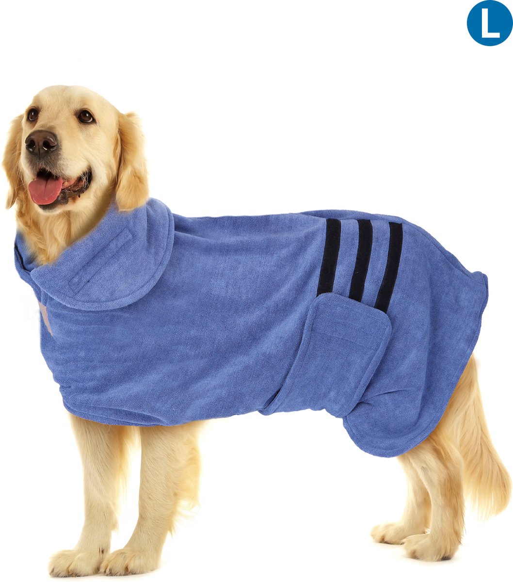 Dierenkleding - Badjas voor honden L