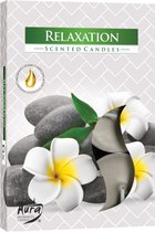 Aura - Geur Theelichtjes / Geurkaarsen / Waxinelichtjes / Scented Candles - Relaxation - 1 doosje met 6 waxinelichtjes