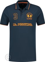 La Martina Poloshirt Pique Logo, donkerblauw (3XL)