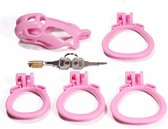 SissyMarket - The Feminizer V2 - Roze - Medium - Peniskooi - Chastity cage