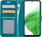 Samsung Galaxy A53 Hoes Bookcase Turquoise - Flipcase Turquoise - Samsung Galaxy A53 Book Cover - Samsung Galaxy A53 Hoesje Turquoise