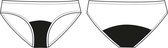 Moodies menstruatie ondergoed (meiden) - Bamboe Bikini Onderbroekje - moderate kruisje - zwart - maat S (164/170) - period underwear