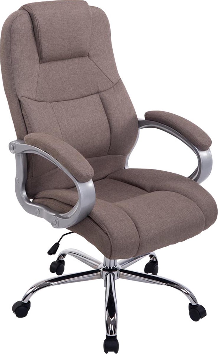 CLP XL Apoll Bureaustoel - Voor volwassenen - Ergonomisch - Met armleuningen - Stof - taupe