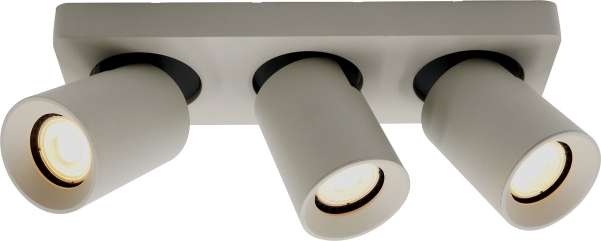 Plafondlamp Megano 3L Zijdegrijs - 3x GU10 LED 4,8W 2700K 355lm - IP20 - Dimbaar > spots verlichting led zijdegrijs | opbouwspot led zijdegrijs | plafondlamp zijdegrijs | spotje led zijdegrijs | led lamp zijdegrijs