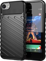 Hoesje voor iPhone SE 2022 - Back cover - Flexibel TPU - Schokbestendig - Zwart