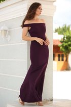 HASVEL-Paarse Maxi jurk Dames - Maat M-Galajurk-Avondjurk-HASVEL-Purple Maxi Dress Women - Size M-Prom Dress-Evening Dress