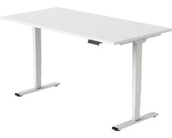 OrangeLabel zit/sta bureau Eco frame wit maat 140x80. Voldoet aan de NEN EN 527. Inclusief wit blad!