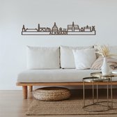 Skyline Alkmaar Notenhout 130 Cm Wanddecoratie Voor Aan De Muur Met Tekst City Shapes