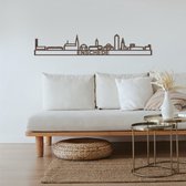 Skyline Enschede Notenhout 130 Cm Wanddecoratie Voor Aan De Muur Met Tekst City Shapes