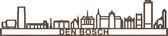 Skyline Den Bosch Notenhout 130 Cm Wanddecoratie Voor Aan De Muur Met Tekst City Shapes