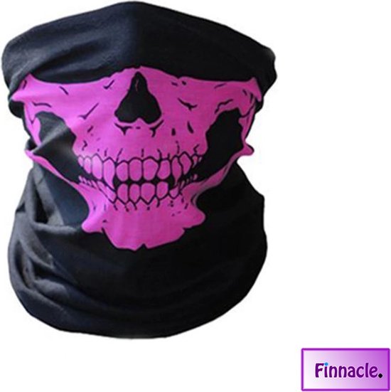 Finnacle - Balaclava Gezicht Shield Tactische Masker Roze 3D Schedel Sport Nek Warm Motor Masker Volgelaatsmasker Winddicht Motorfiets face shield spatmasker gezichtscherm Mondkap Ski Outdoor Sport