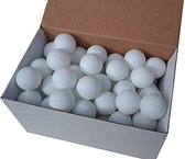 Happygetfit - 75 tafeltennisballen, 38 mm, zonder opdruk, wit stevig materiaal