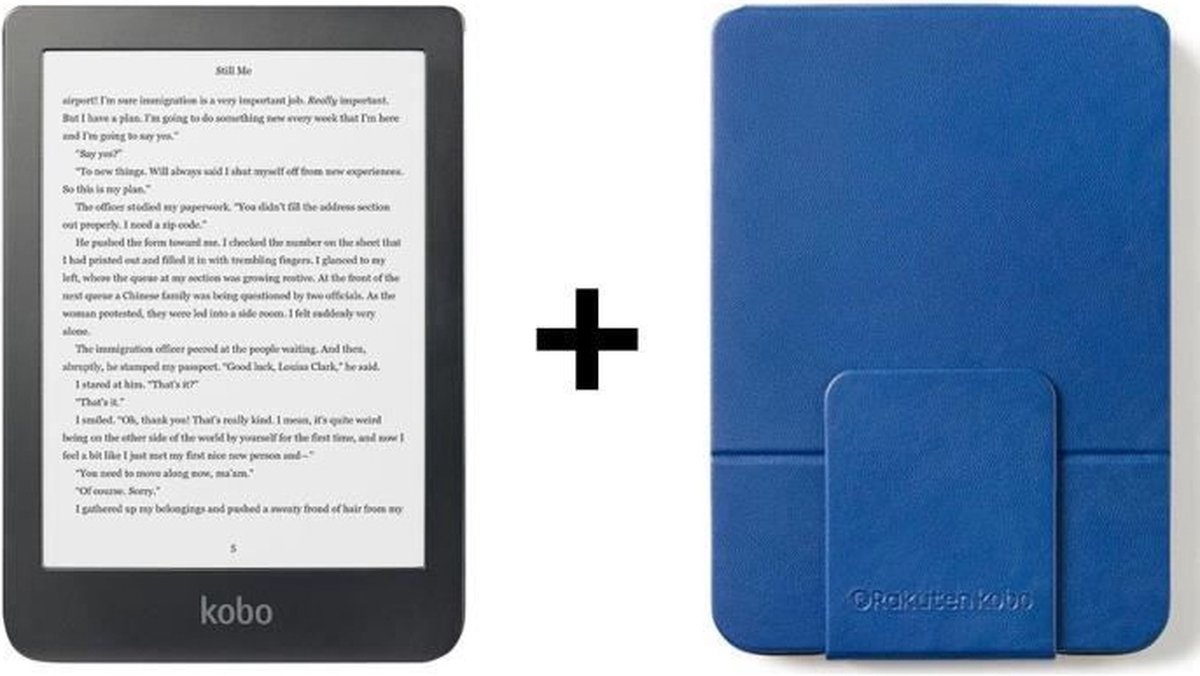 Pack KOBO: Clara 6 Tactile Reader - 8GB opslag + blauwe SleepCover Case