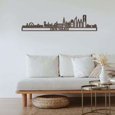 Skyline Den Haag Notenhout 165 Cm Wanddecoratie Voor Aan De Muur Met Tekst City Shapes