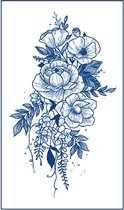 Jagua Henna neptattoo- Bloemen en bladen 5- Carnaval-Tijdelijke plak tattoo-Nep tatoeage-FST256
