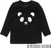Panda longsleeve shirt 86 Zwart/Wit
