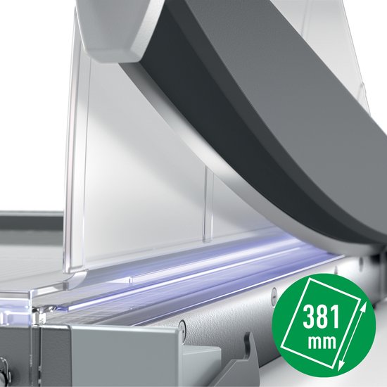 Table de découpe Leitz Precision Office Pro A4+ avec protection des couteaux pour le bureau - Coupe jusqu'à 25 feuilles A4 - Anthracite
