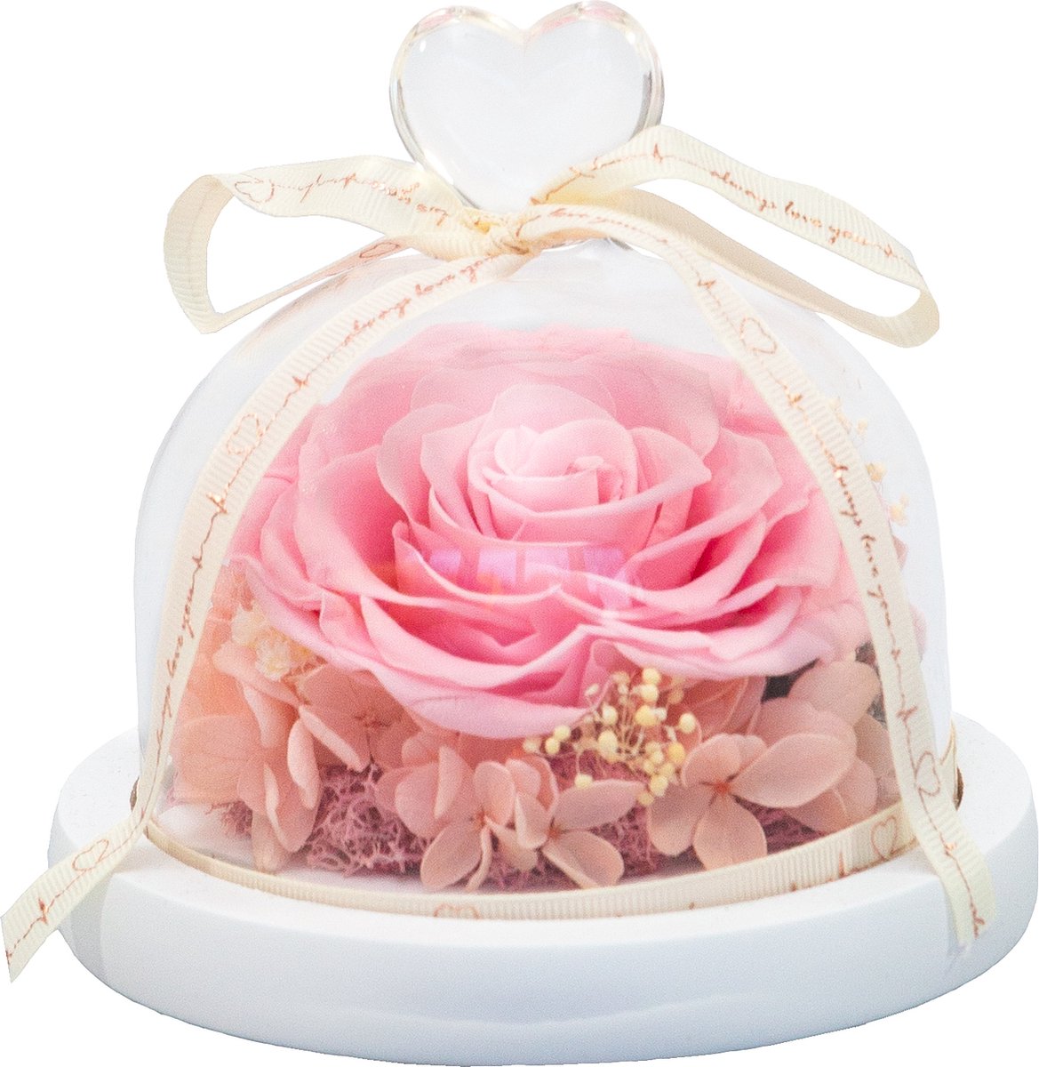 Cupido's Choice Cupido s Choice Roos in Stolp | Inclusief Gift Box | Roos in Stolp | Roos in Glas | Roze