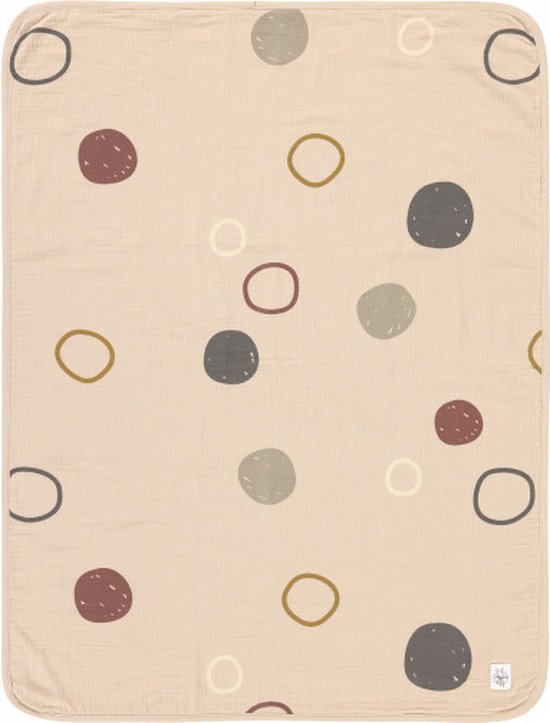 Lassig Muslin GOTS Circles Off-White 75 x 100 cm Wiegdeken 1312022142