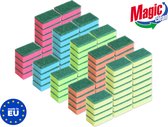Schuursponsjes schoonmaak - 100 stuks - 75x50x30mm - Voordeelverpakking - MADE IN EU