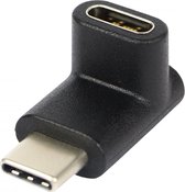 Fontastic 253829 USB-C naar USB-C Haakse adapter - Zwart