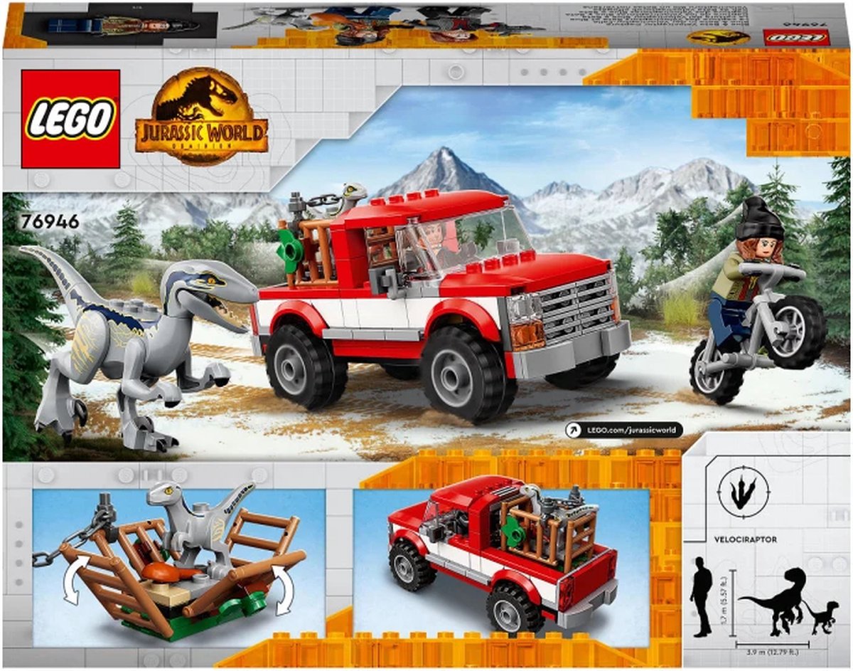 LEGO JURASSIC WORLD 76946 BLUE & BETA VELOCIRAPTOR VANGST