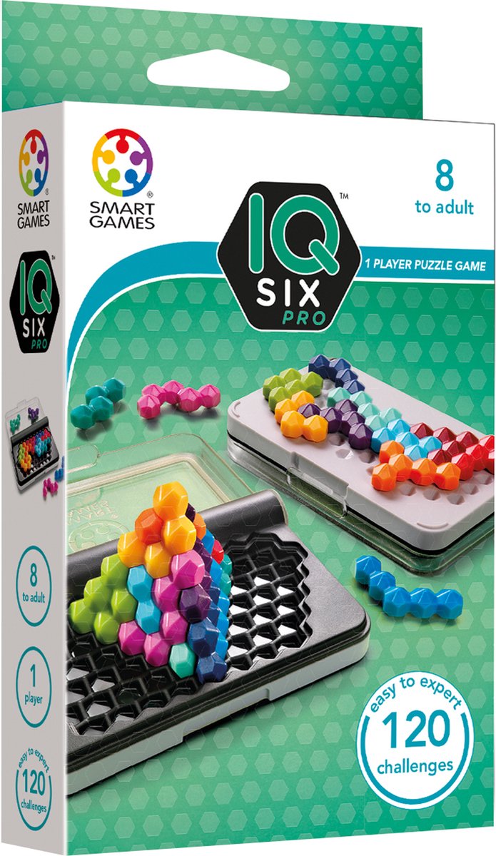 SmartGames - IQ Six Pro - 120 opdrachten