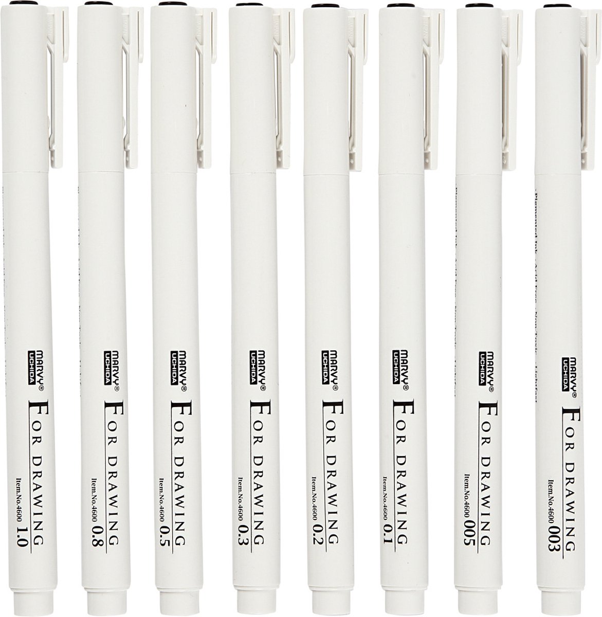 Creotime Fineliners 8 Stuks Zwart