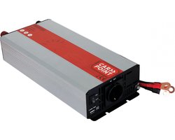 Carpoint Omvormer 12V naar 230V – 1500W / 3000W Piek – Met USB – Beveiligd – Ventilator – Voor Auto, Camper & Caravan